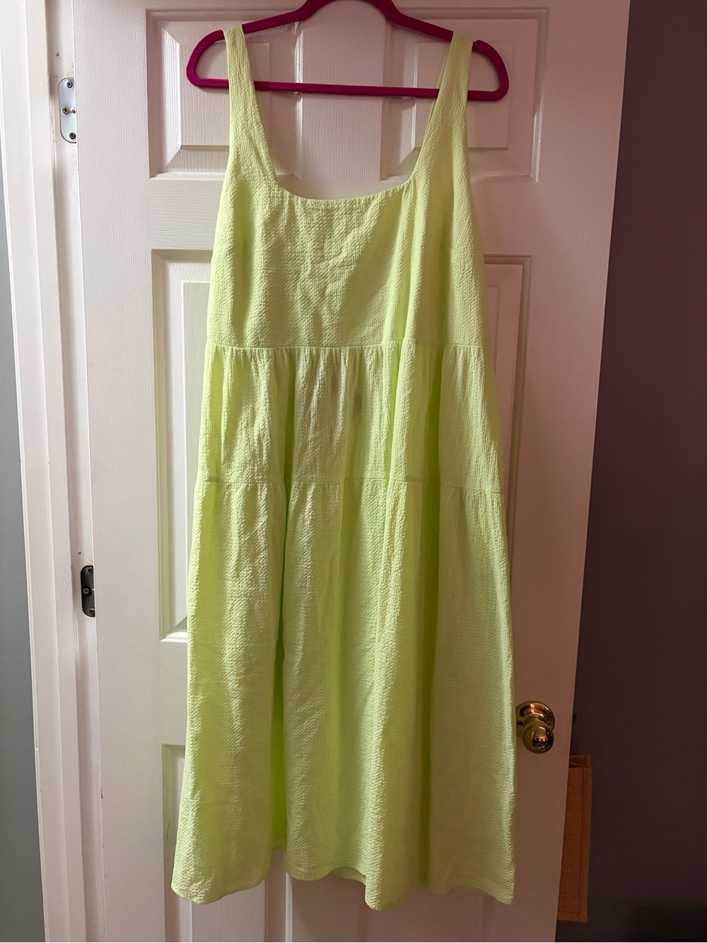 Ava & Viv Neon Lime Tiered Sundress - Picture 1 of 5
